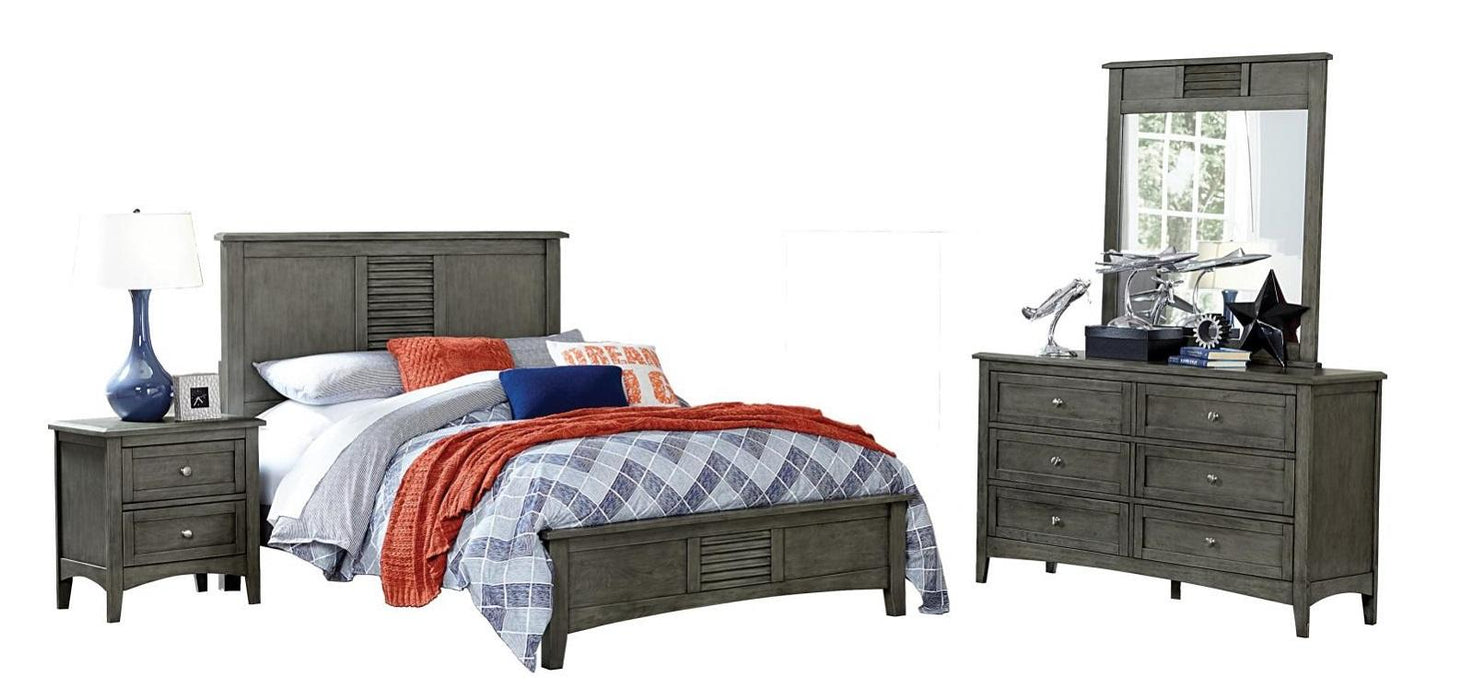 Homelegance Furniture Garcia Queen Panel Bed in Gray 2046-1