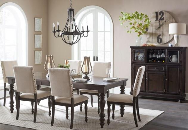 Homelegance Begonia Dining Table in Gray 1718GY-90