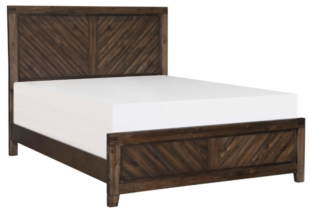 Homelegance Parnell Queen Panel Bed in Rustic Cherry 1648-1*