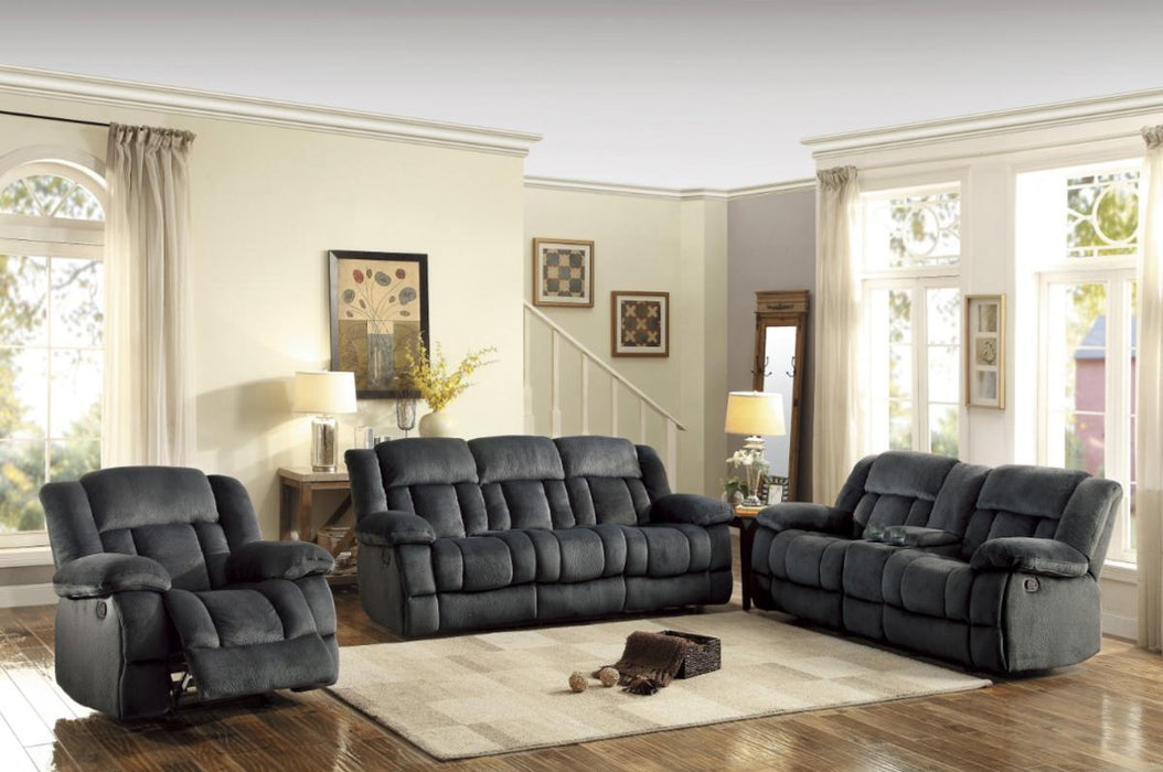 Homelegance Furniture Laurelton Glider Reclining Chair in Charcoal 9636CC-1