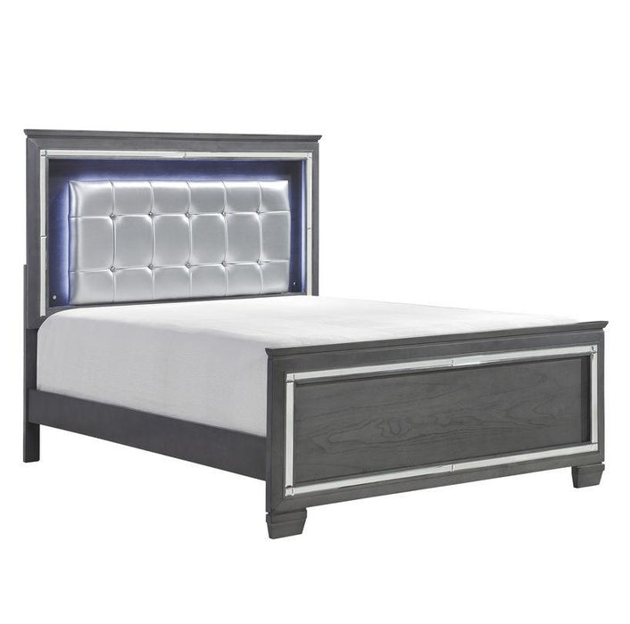 Homelegance Allura Queen Panel Bed in Gray 1916GY-1*