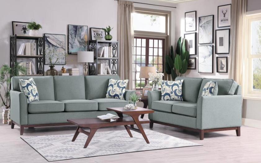 Homelegance Furniture Blue Lake Sofa in Gray
