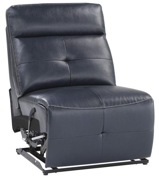 Homelegance Furniture Avenue Armless Reclining Chair in Navy 9469NVB-AR