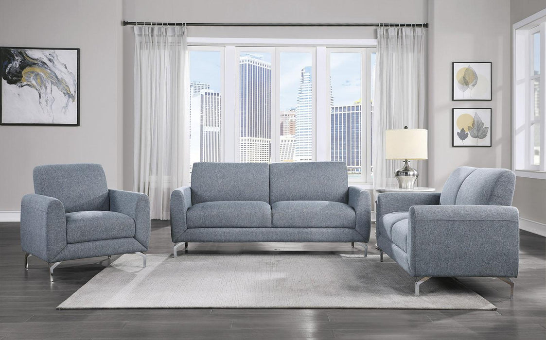 Homelegance Furniture Venture Loveseat in Blue