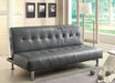 Bulle Gray Leatherette Futon Sofa, Gray image