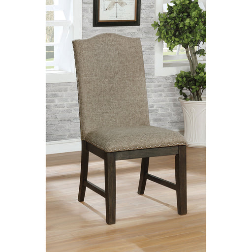 Faulk Espresso/Warm Gray Side Chair (2/CTN) image