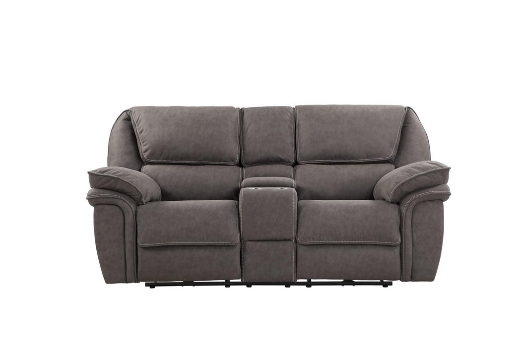 Emerald Home Allyn Power Console Loveseat in Gray image
