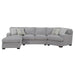 Emerald Home Furnishings Analiese 3pc Sectional Sofa in Grey U4315-11-12-16-13-K image