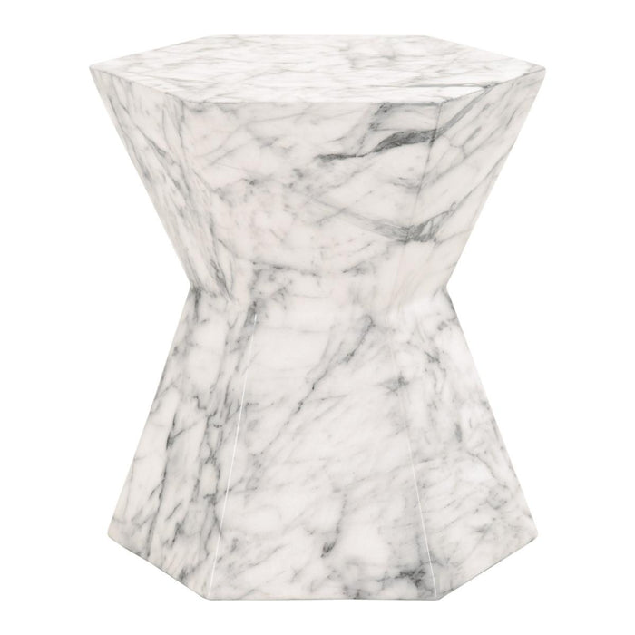 Essentials for Living District Bento Accent Table in Ivory Marble Concrete image