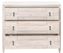 Essentials for Living Bella Antique Emerie Entry Cabinet in White Wash Pine, White Quartz image