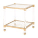 Essentials For Living Traditions Nouveau End Table in Brushed Brass/Clear Glass image