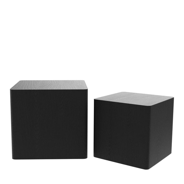 MDF Nesting table/side table/coffee table/end table for living room,office,bedroom Black image